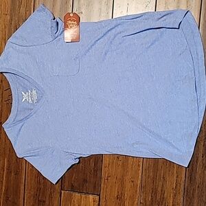 Faded Glory blue v-neck t-shirt size large. NWT